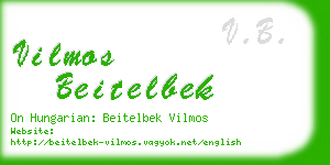 vilmos beitelbek business card